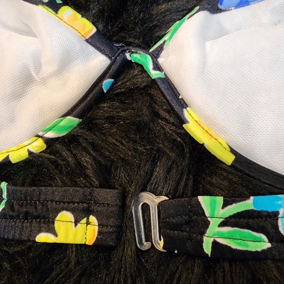 Vintage Floral Swim Top And Matching Sarong Size Small - Picture 6 of 7